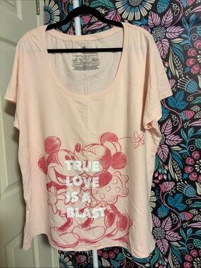 Disney Light Pink Mickey & Minnie 'True Love is a Blast' Graphic Tee